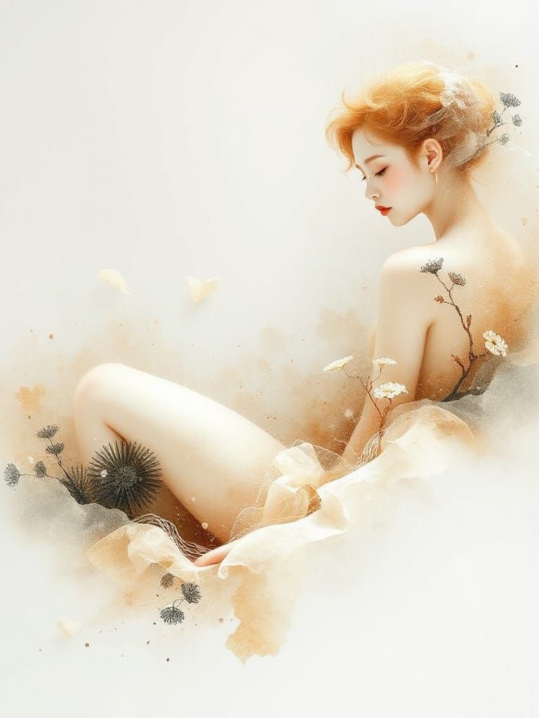 Surreal Abstract Landscape in Soft, Muted Earth Tones