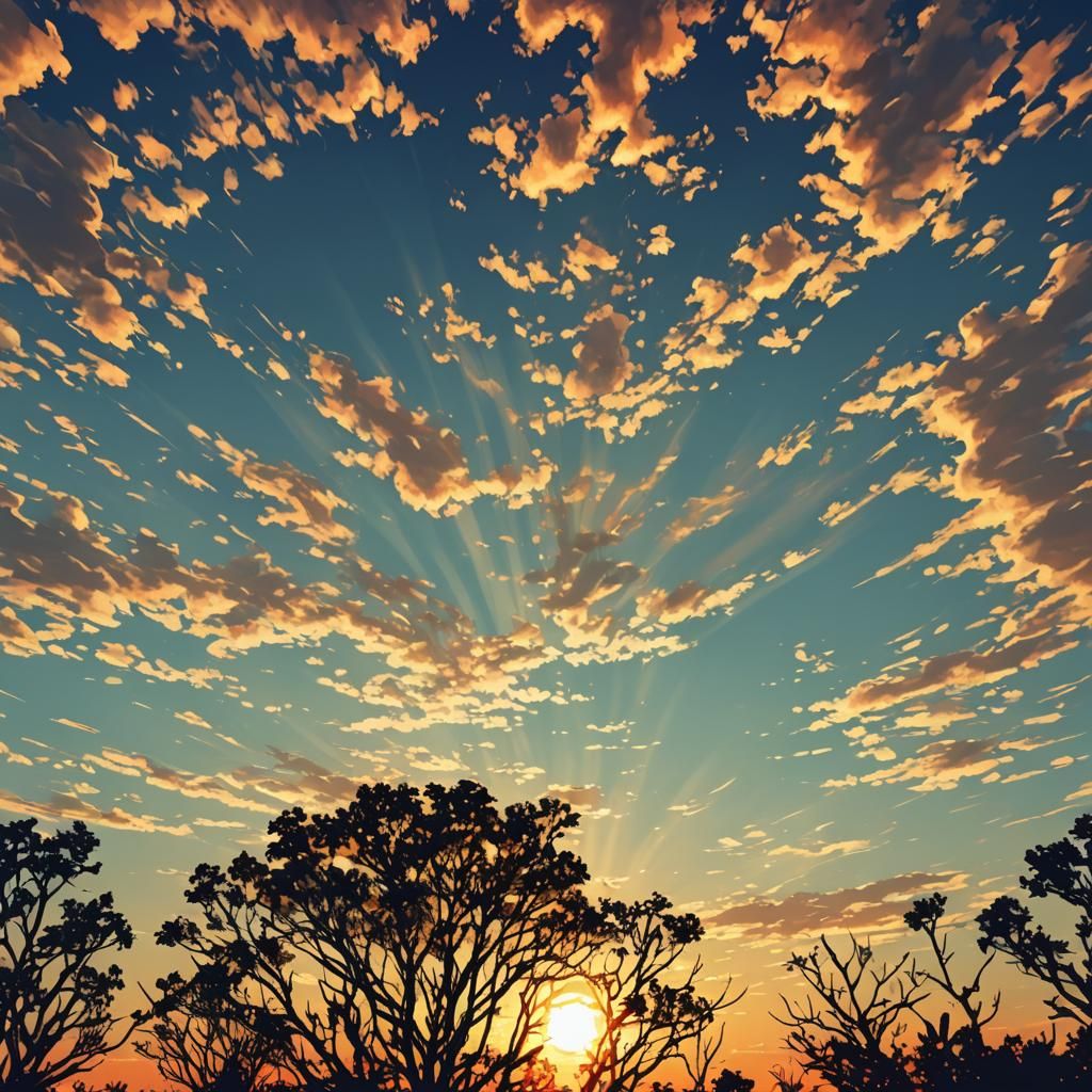 Bio Art Skyscape with Vivid Colors