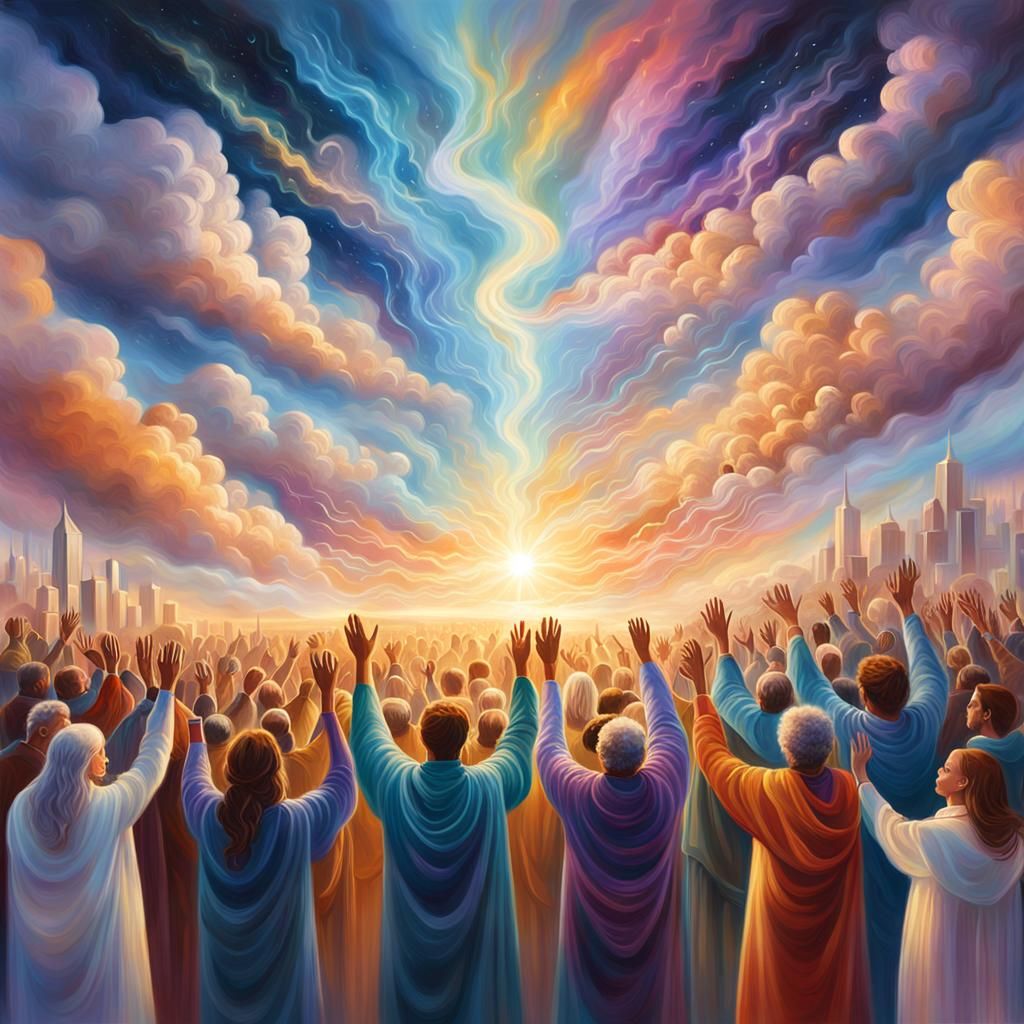 Enoch's Visionary Gathering in Triadic Colors