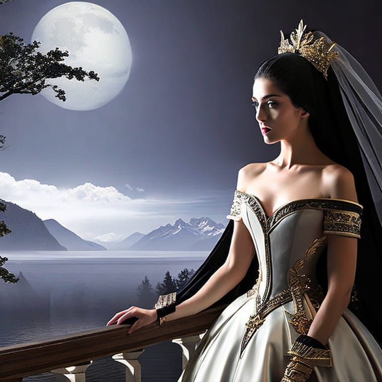 A gothic romance Evening minuetto in a castle