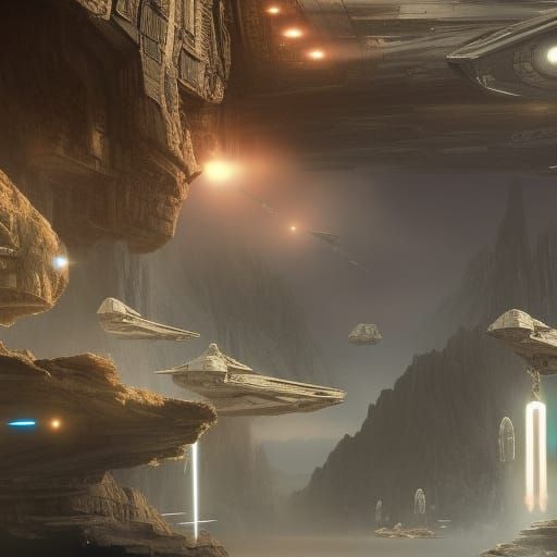 Epic Star Wars Scene: Digital Matte Painting