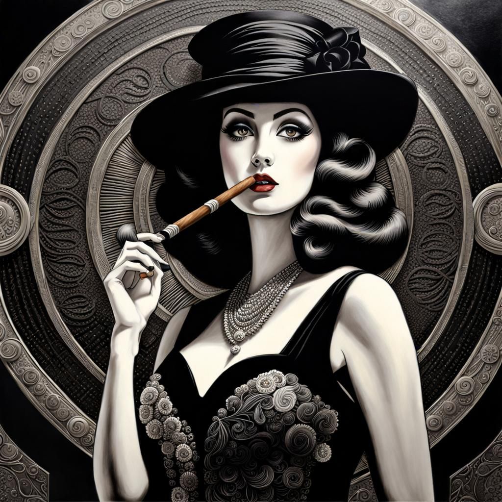 portrait of Lina Cavalieri series