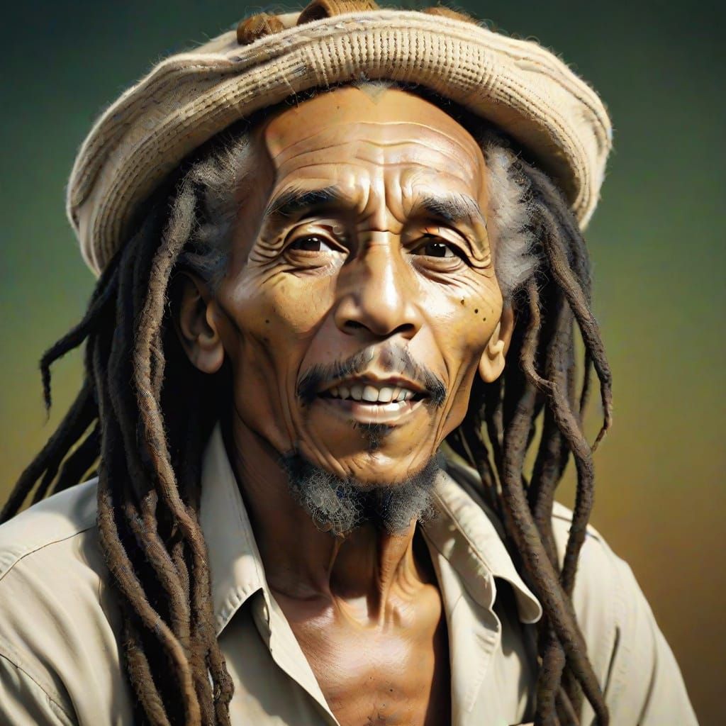 Bob Marley Reimagined as an Old Man