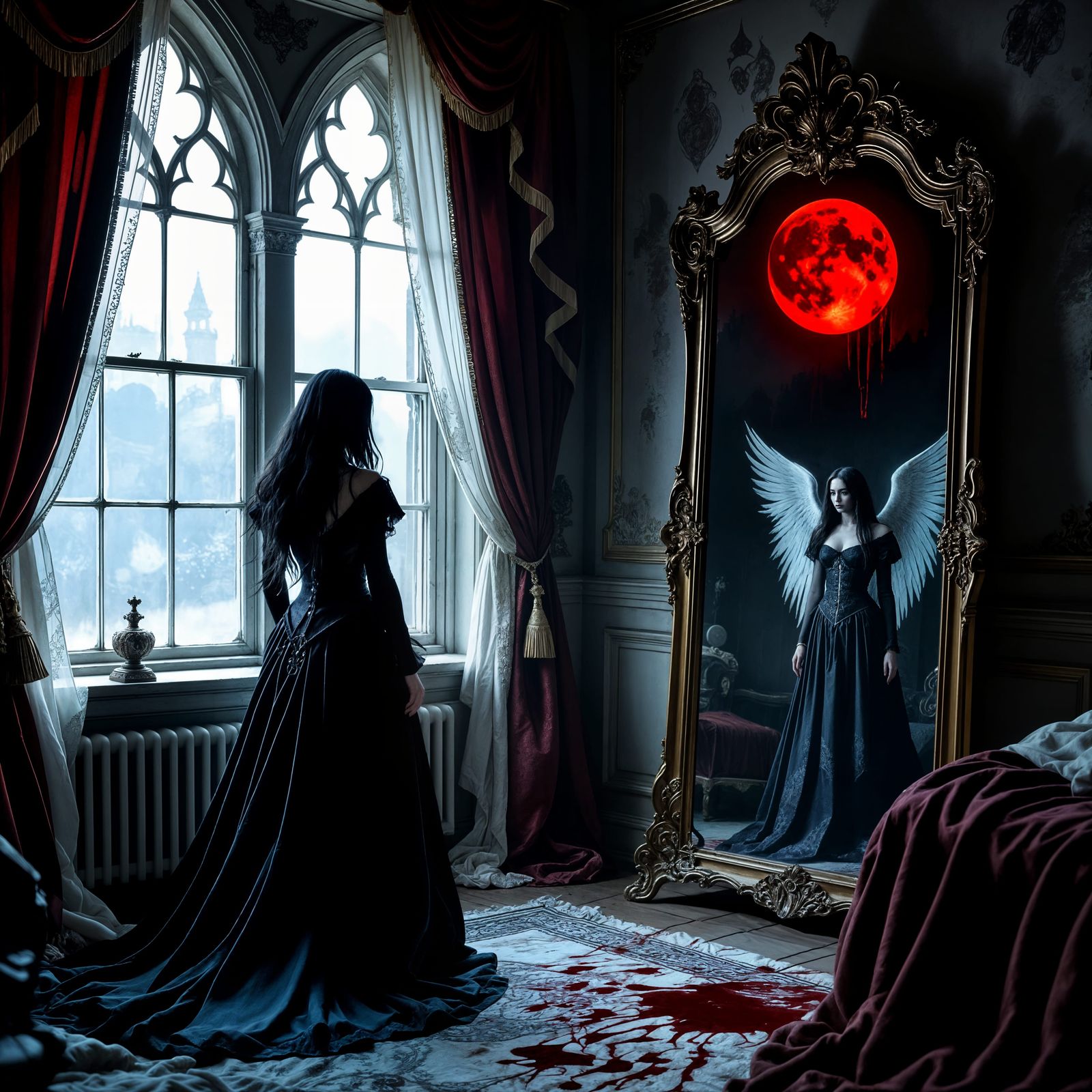 Ethereal Demon Angel Reflection by Blood Moon