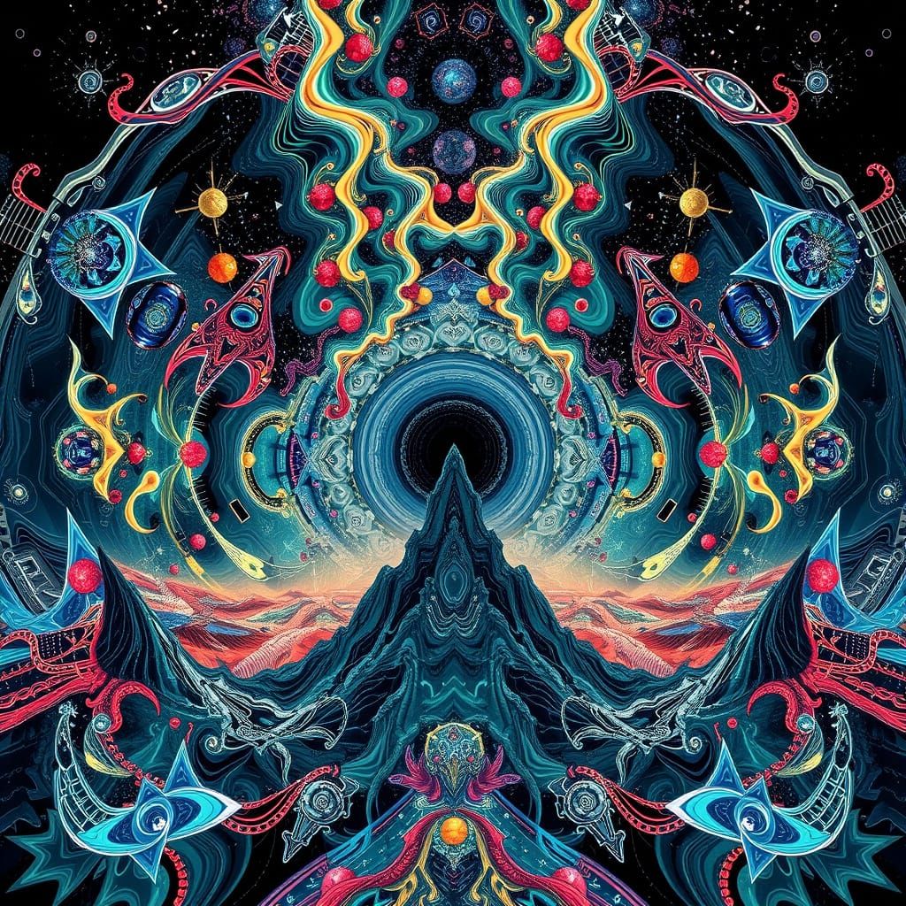 Surreal Antromorphic Art with Quantum Fractal Patterns