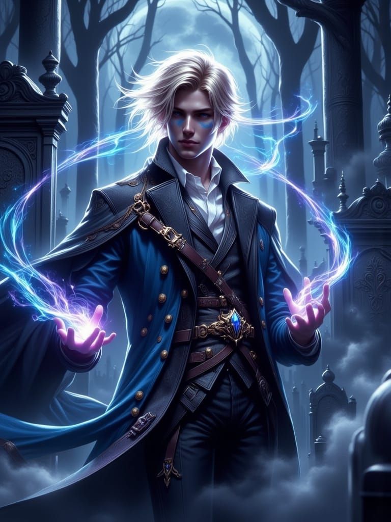 Victorian Anime Magus Channels Shadow Magic