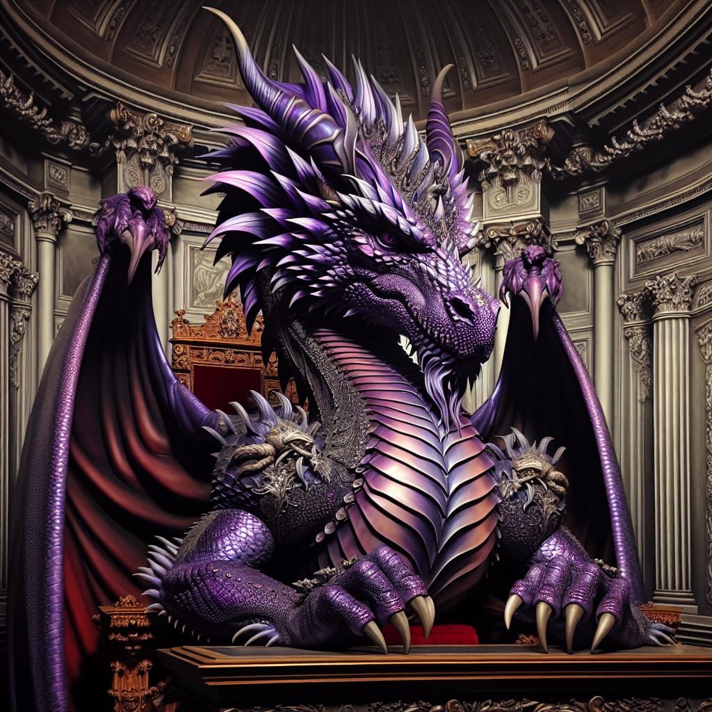 Majestic Purple Dragon as a Renaissance Leader