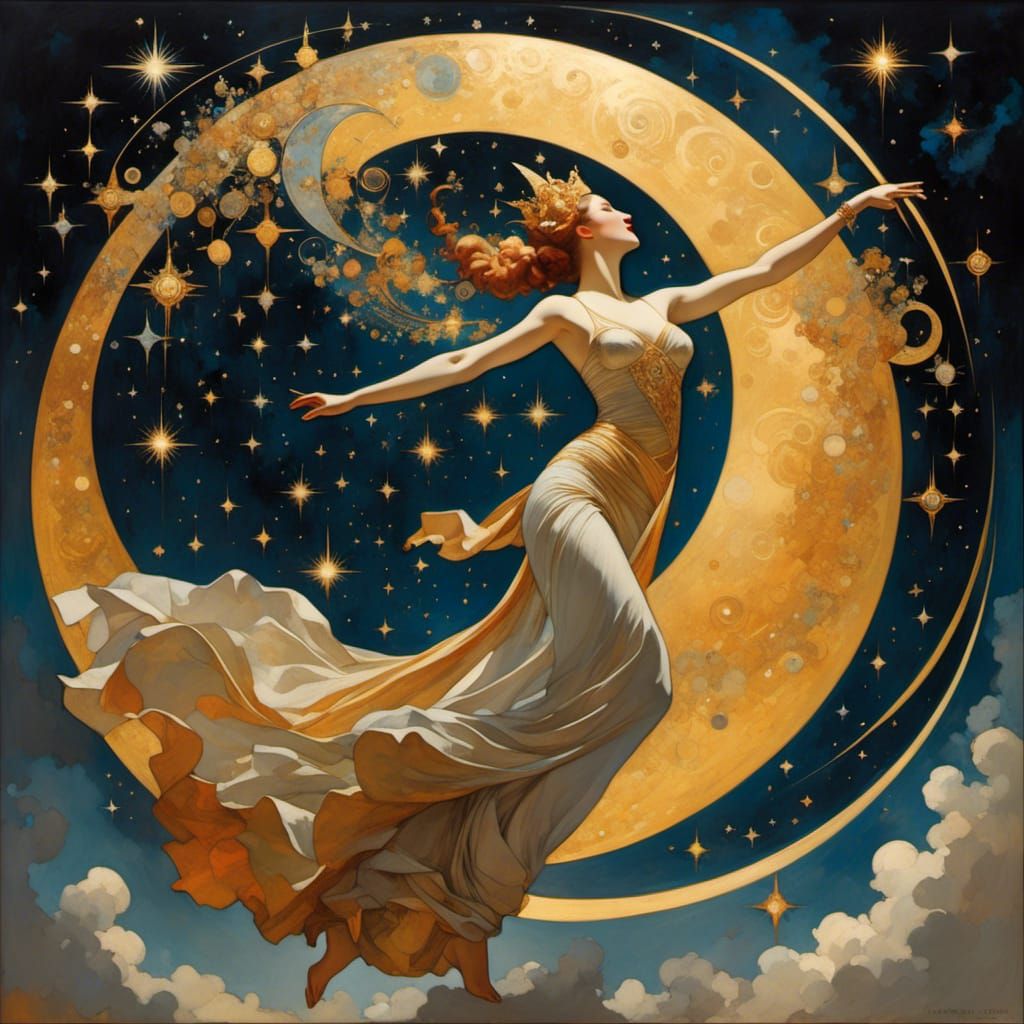 Celestial Goddess Dances Among the Stars
