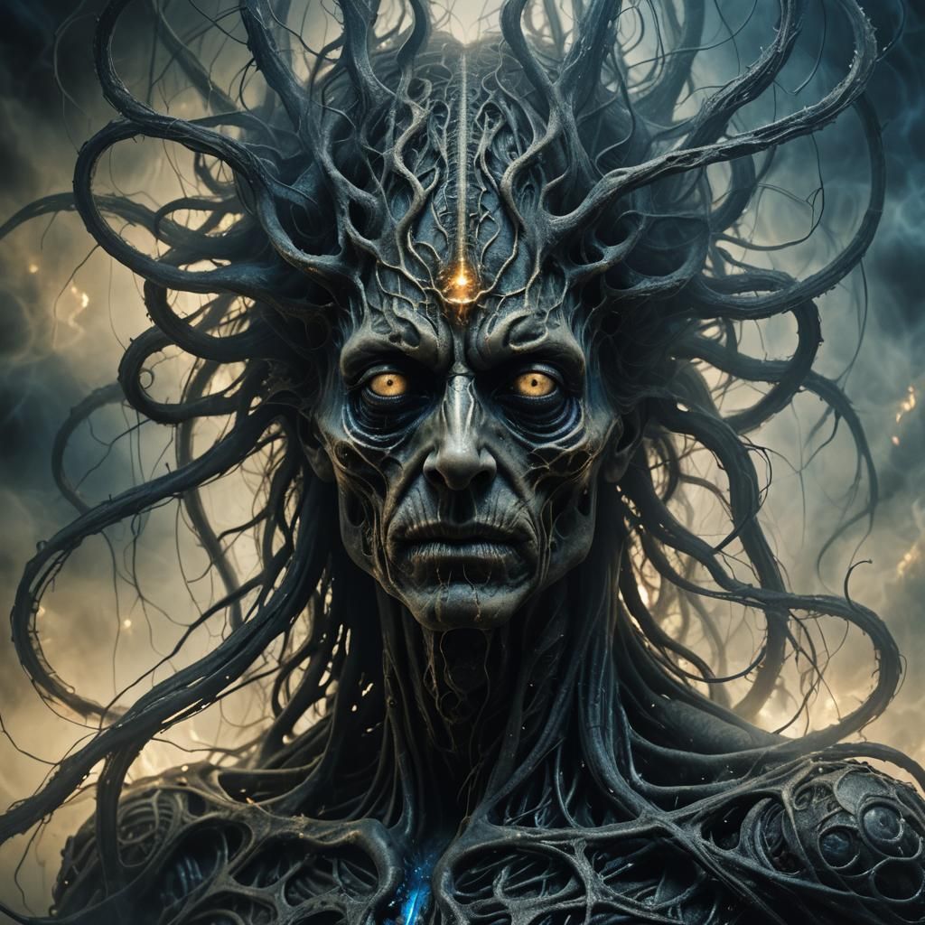 Ethereal Evil Spirit in Dark Fantasy Style