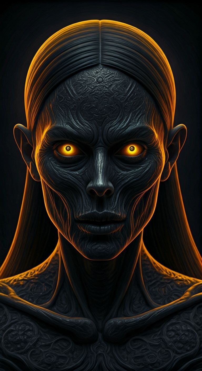 Onyx and Yellow Macro: Thermal Horror Photography