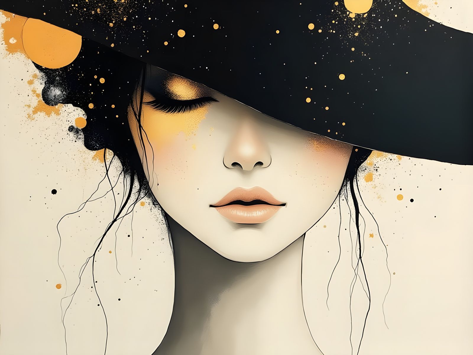 Elegant Woman in Minimalistic Portrait