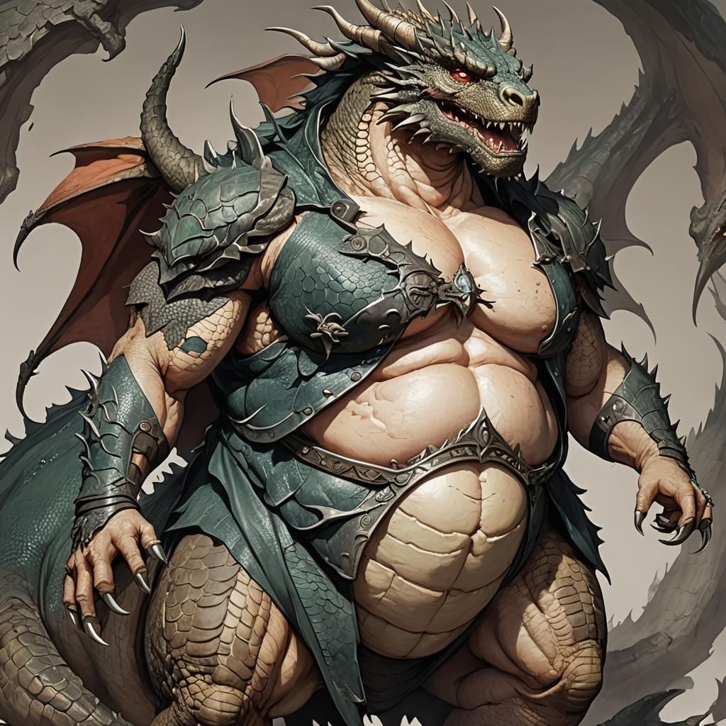 Curvaceous Dragon: An AI-Generated Fantasy Creature