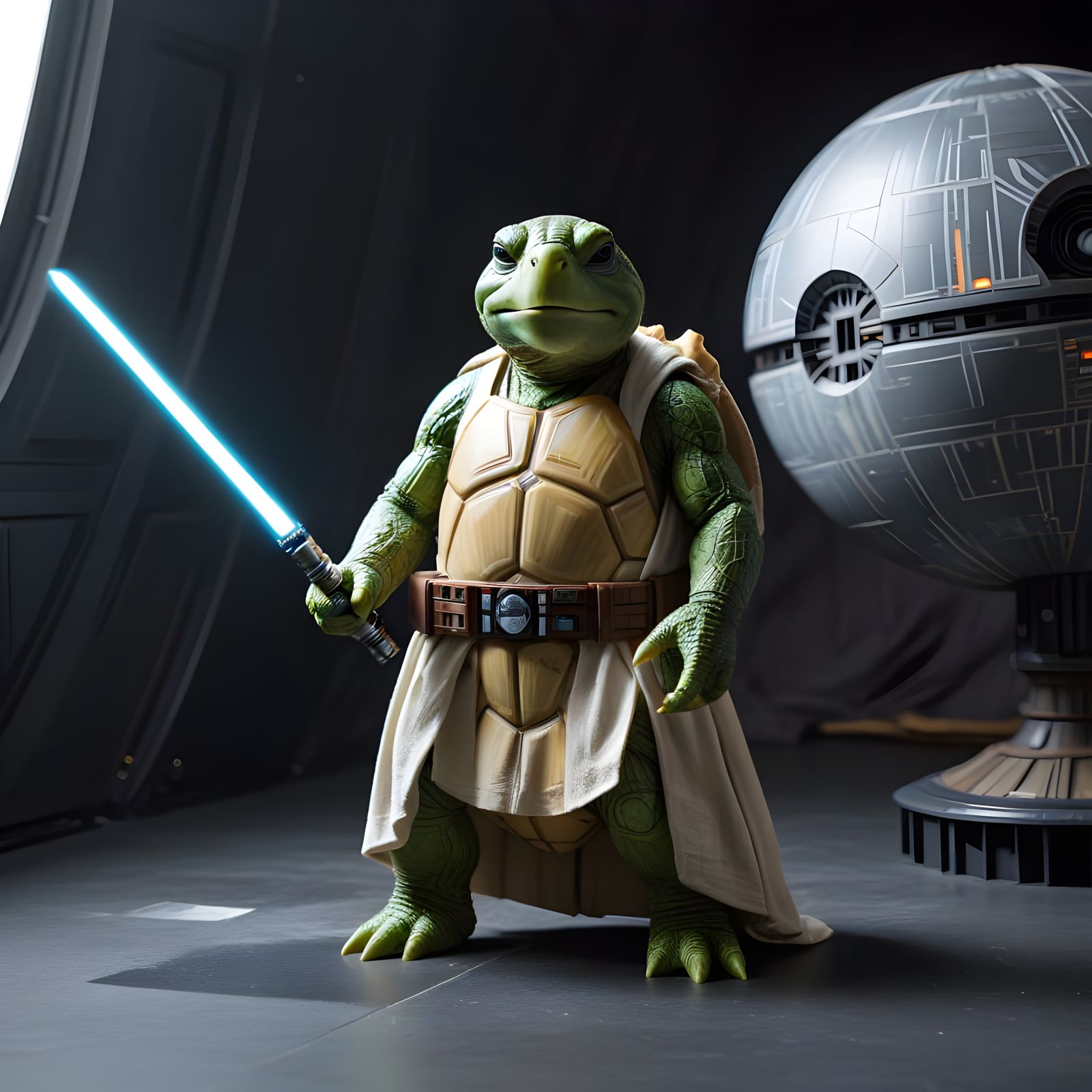 Jedi Turtle on Death Star: Anthropomorphic Cosplay