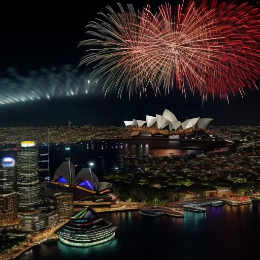 Sydney Opera House Fireworks on New Year's Eve