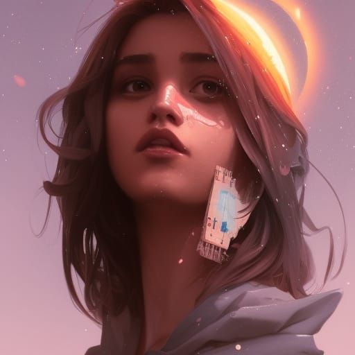 Moonlit Portrait in Hyperdetailed Digital Art Style