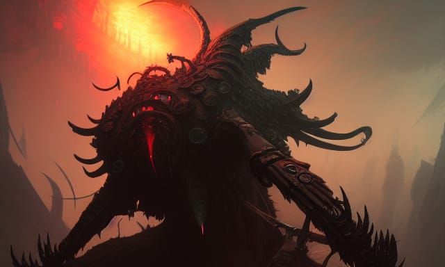 Abyssal Tyrant in Dark Fantasy Style