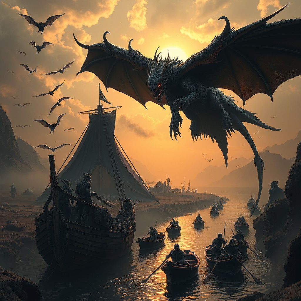 Colossal Demon Overlooking Demonic Camp