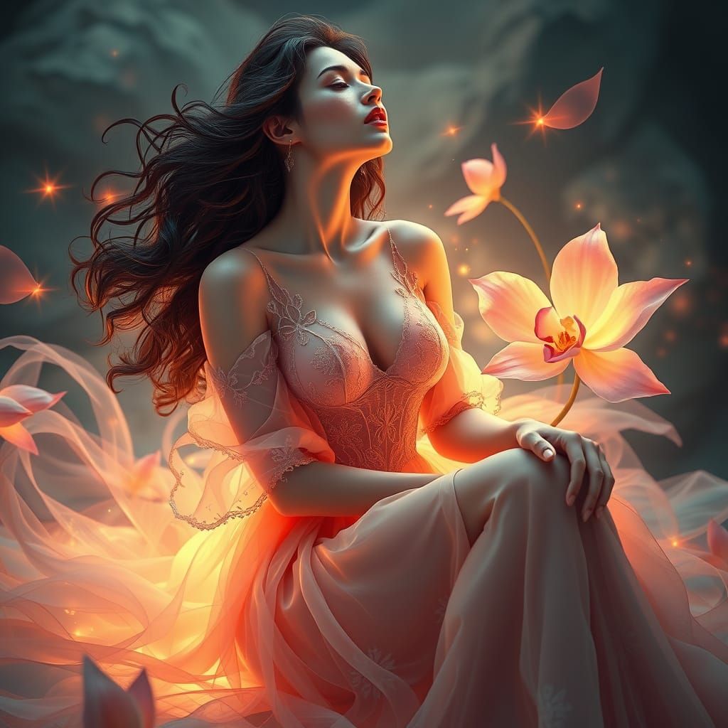 High-Fashion Editorial Photo in Hyperrealistic Style