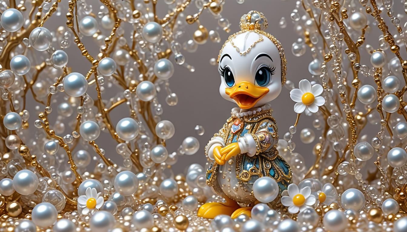 Hyper-Realistic Photo of Chibi Daisy Duck