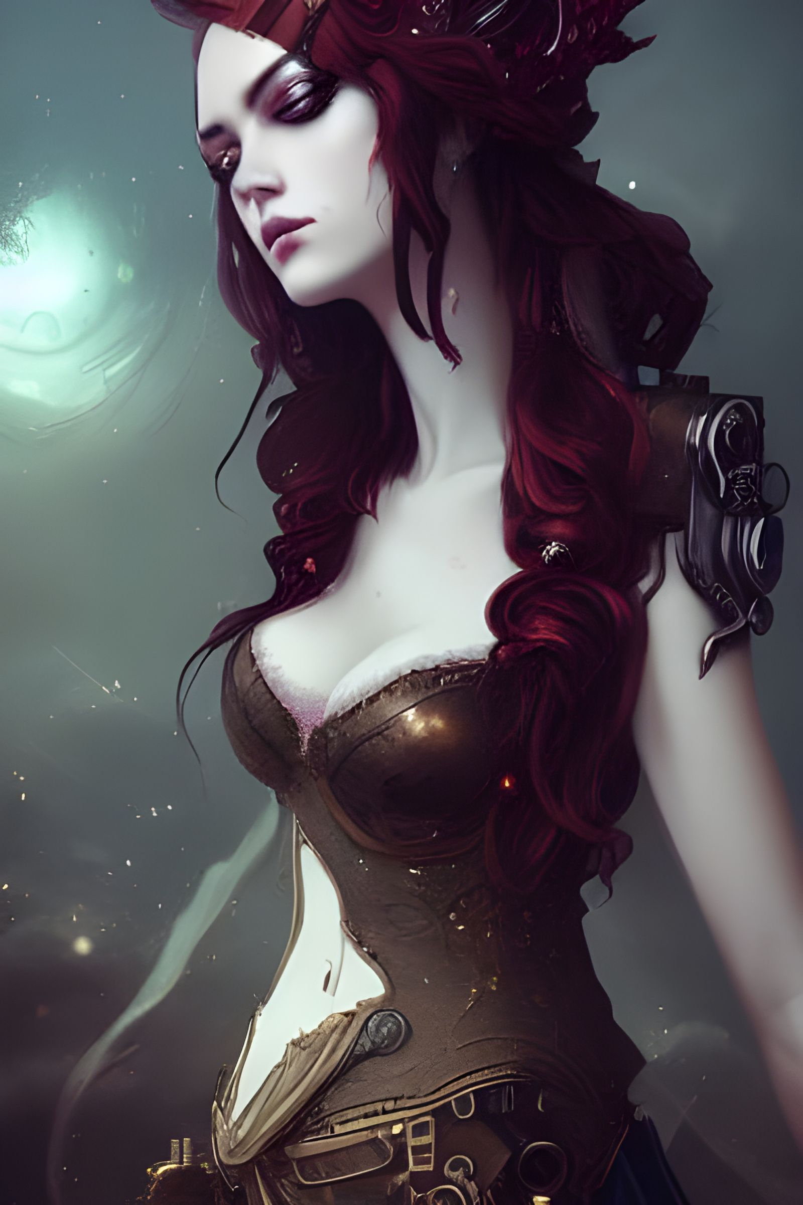 Gothic Steampunk Goddess in Hyper-Realistic 8k