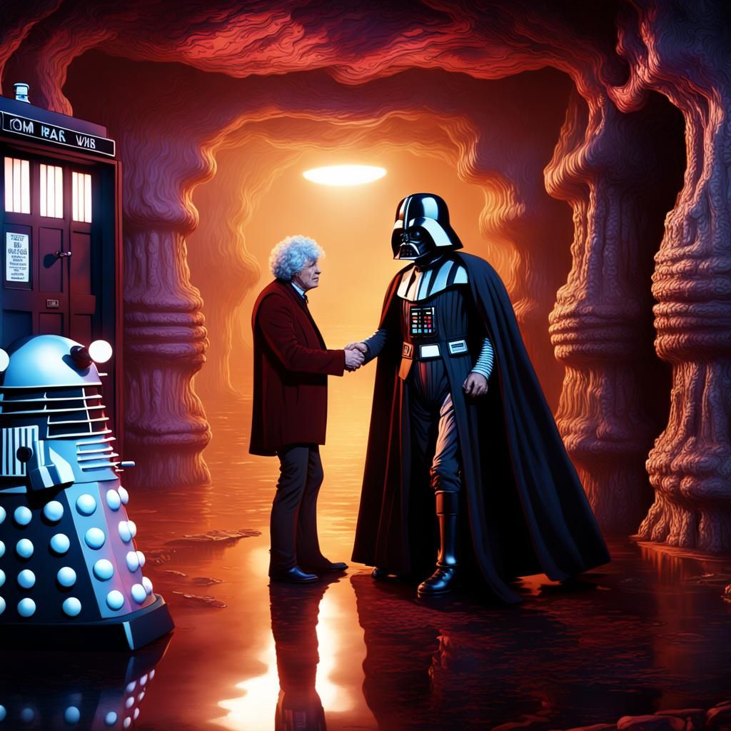 Doctor Who Offers Darth Vader a Jelly Baby