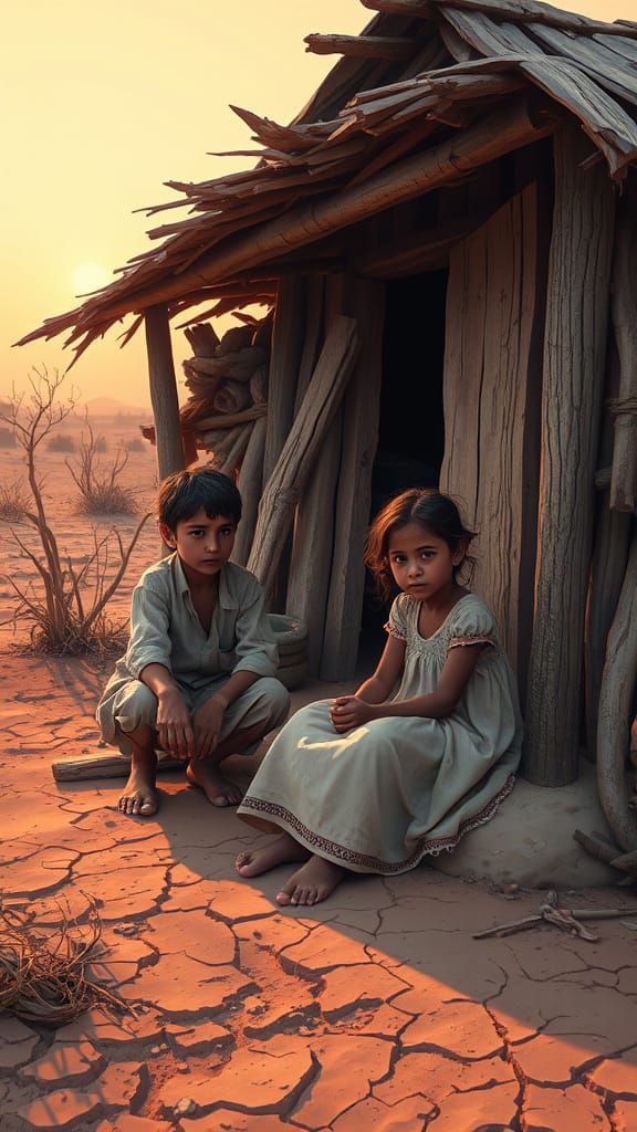 Melancholic Whimsy: Siblings' Despondency in a Vibrant, Rund...