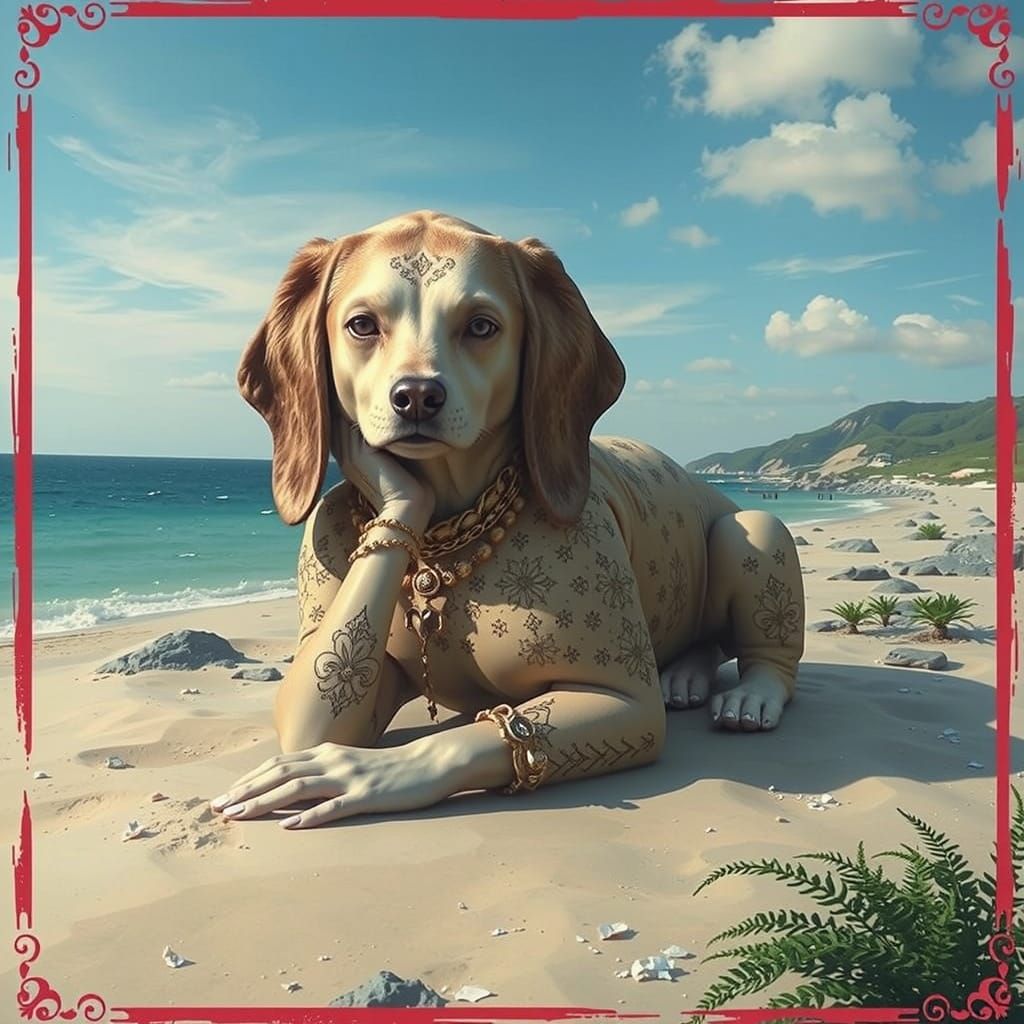 Vibrant Floral Collage in Cinematic Style