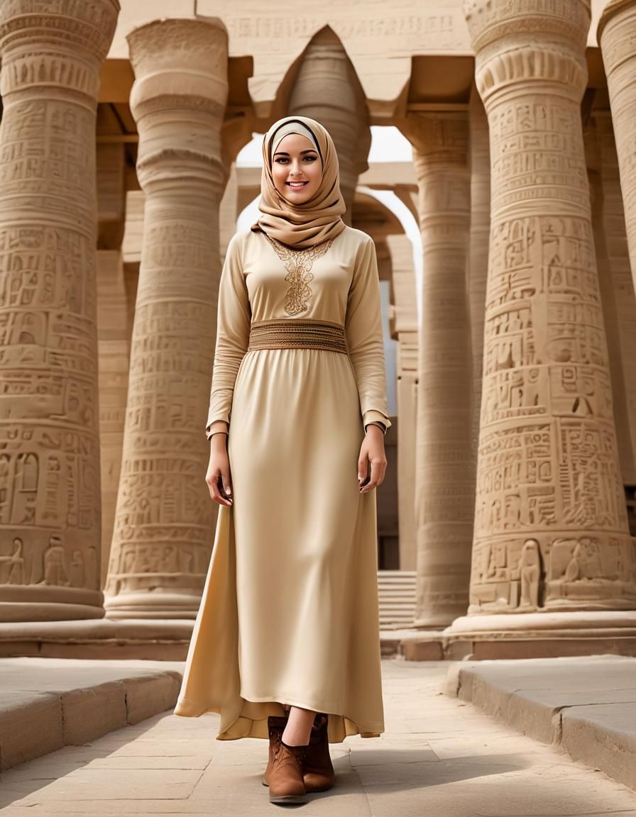 Elegant Portrait of an Egyptian Woman in Luxor