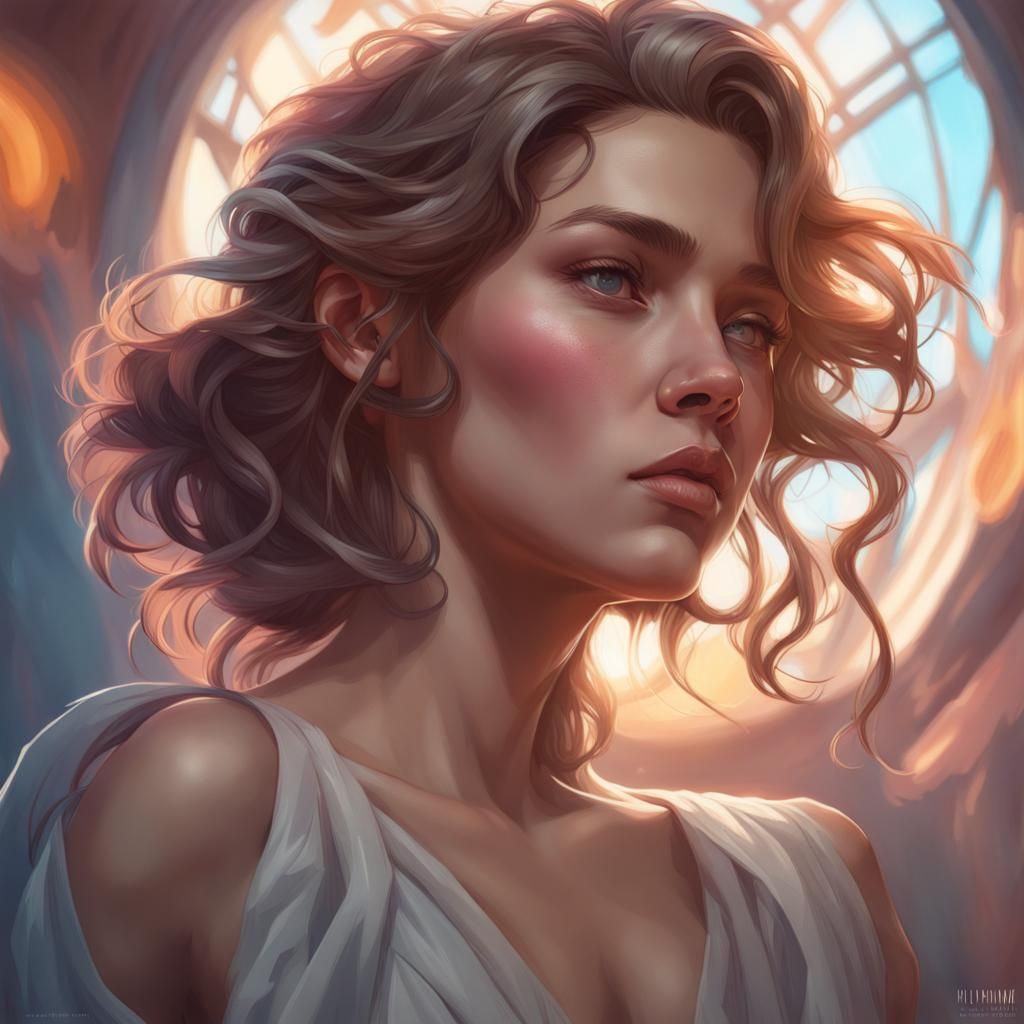 Detailed Portrait of a Girl in Hyperrealistic Style