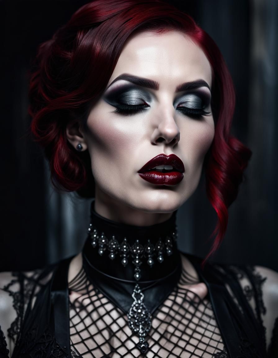 Goth Haute Fashion in Cinematic Photography