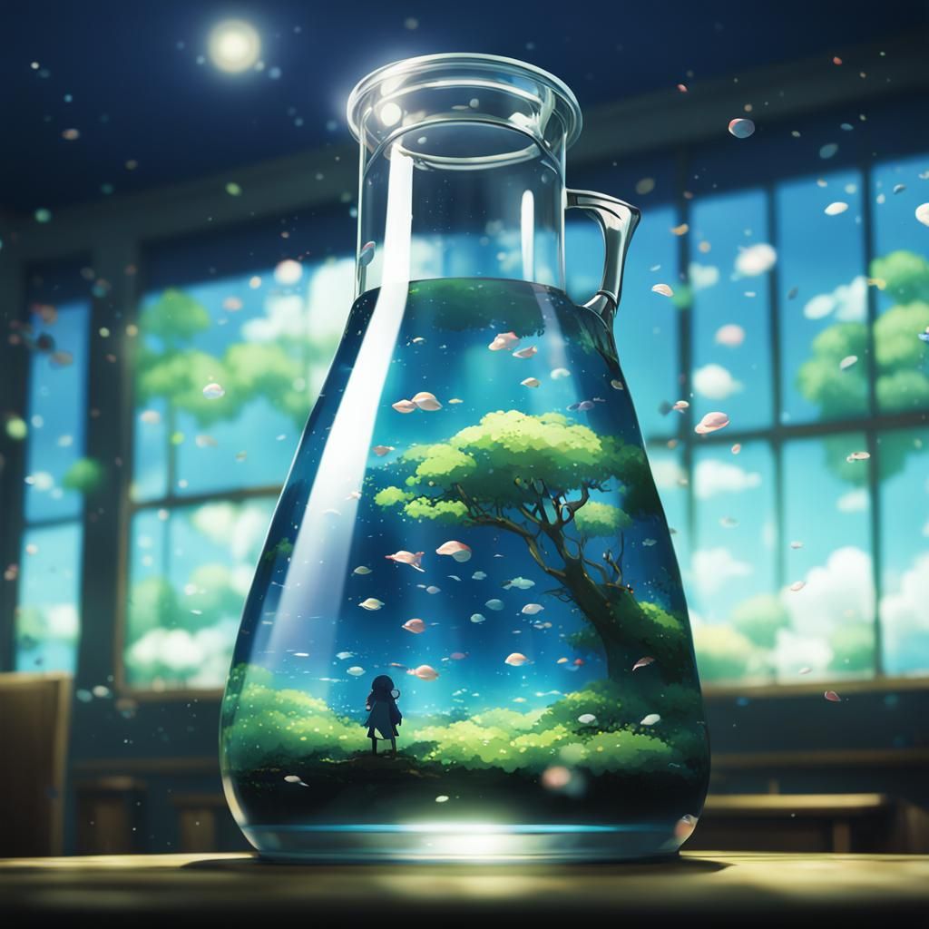 Squid in Studio Ghibli Anime Style