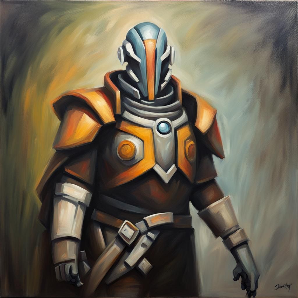 Lord Shaxx from Destiny as Oil Painting