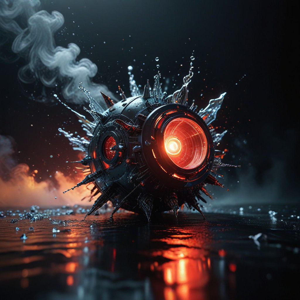 Surreal Nighttime Cityscape with Cinematic Lighting