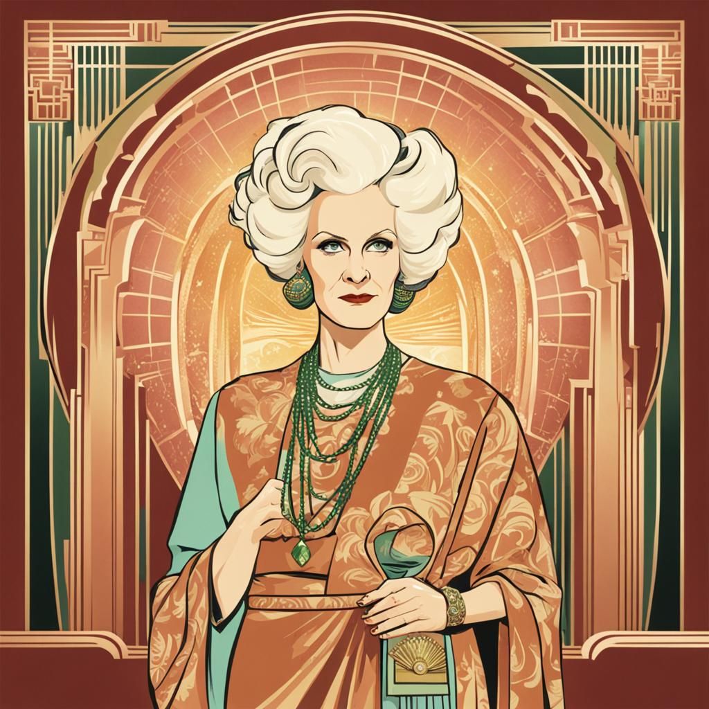 Rose Nylund as Demeter in Art Deco Style