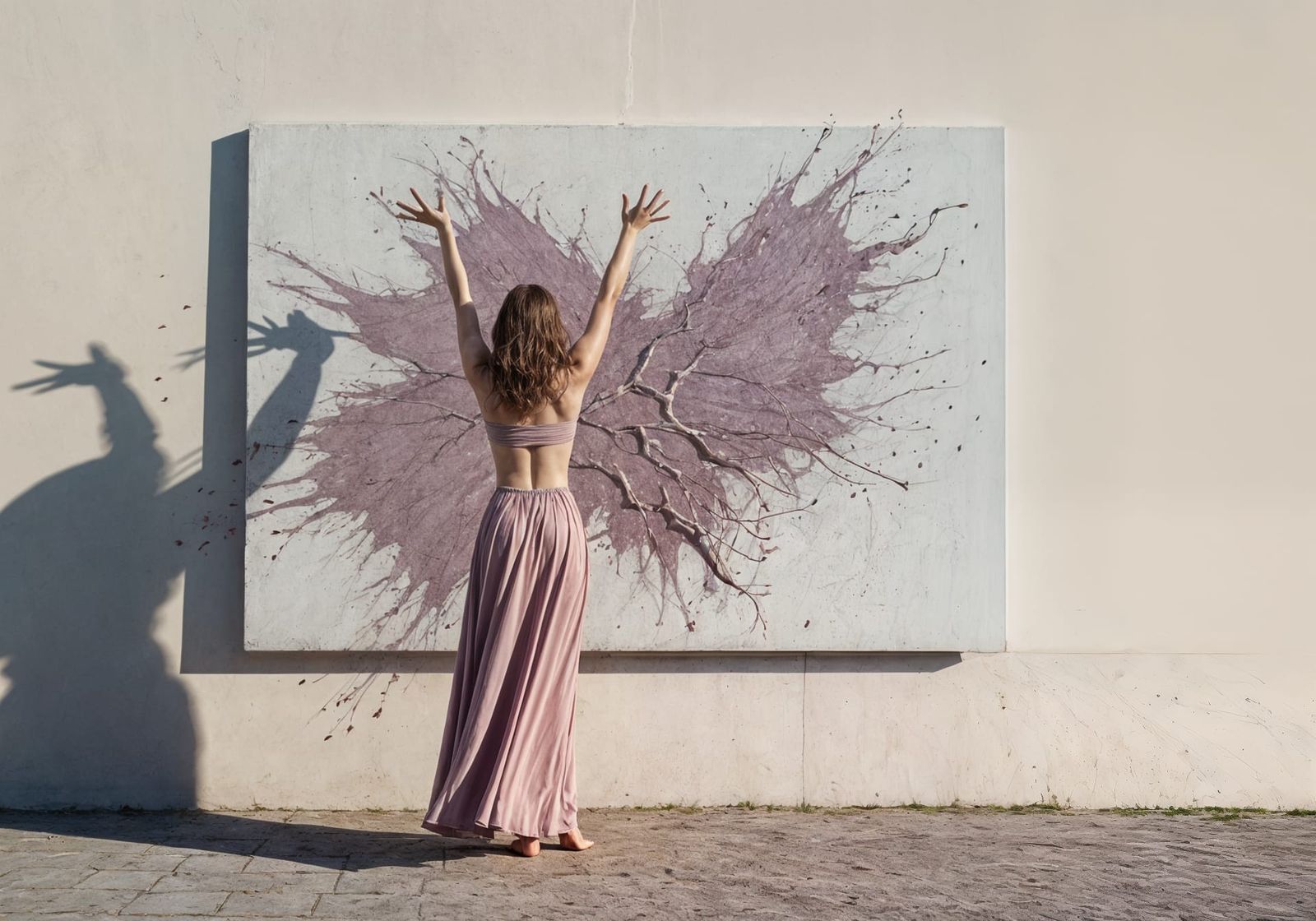 Sorceress Creates Art With Magic on Wall