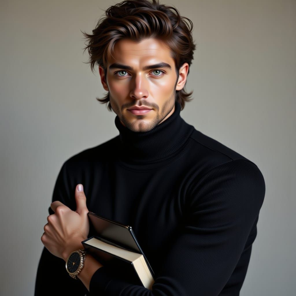 Stylish French Man in Editorial Portrait