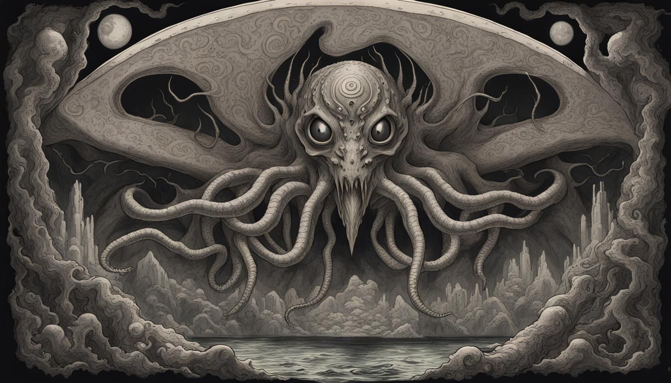 Horror Spider-Kraken Mushroom God Mandala