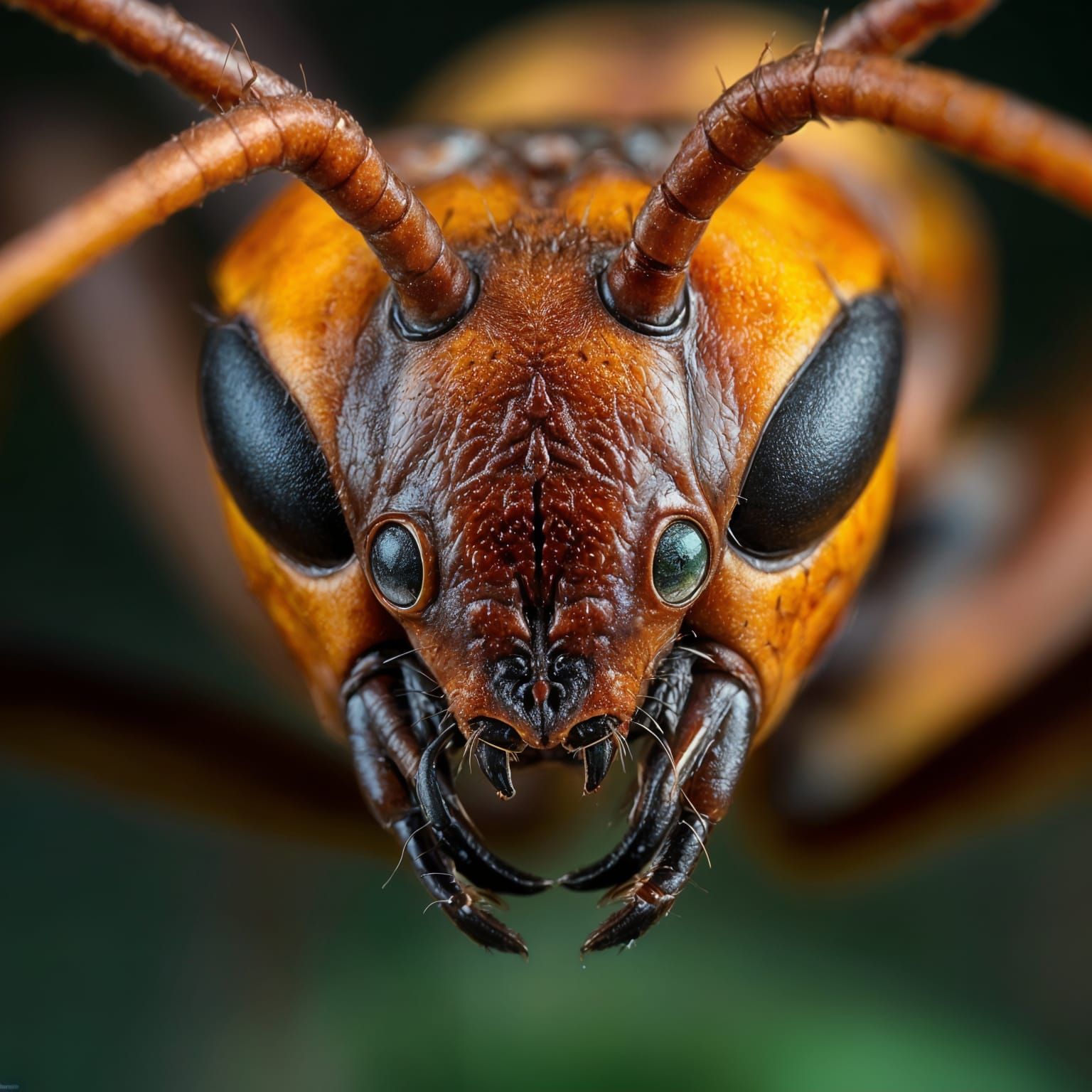 Hyper Detailed Macro Photo of Ant Face
