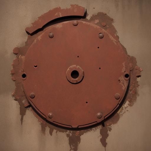 Monochromatic Rust Color Block Digital Art