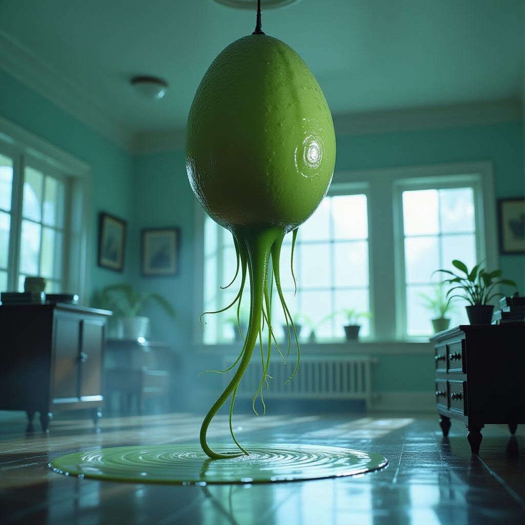 Alien Carnivorous Plant with Slimy Pseudopod, Cinematic Styl...