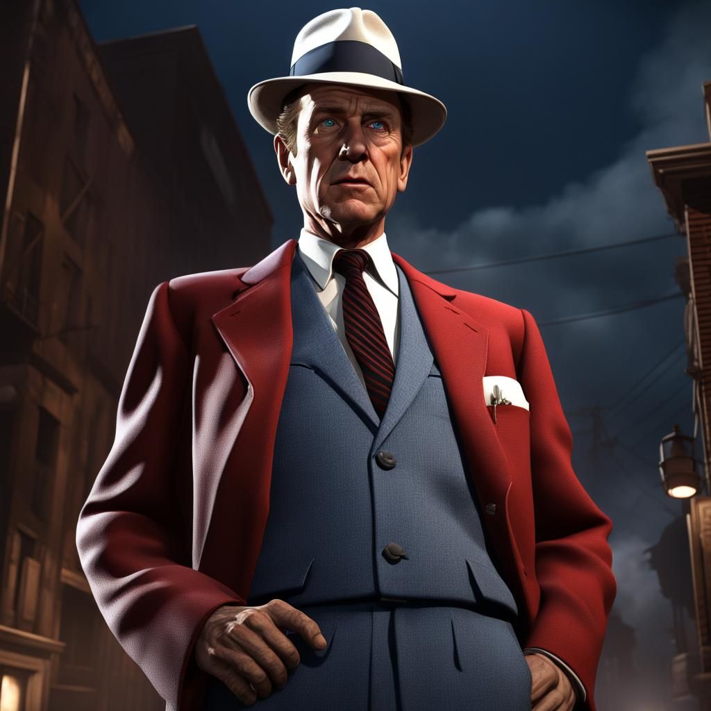 Carl Kolchak in Film Noir Style, 8K