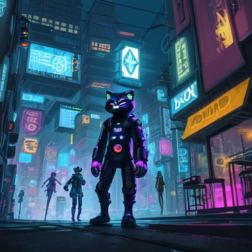 Raccoon in TARDIS Costume in Futuristic City