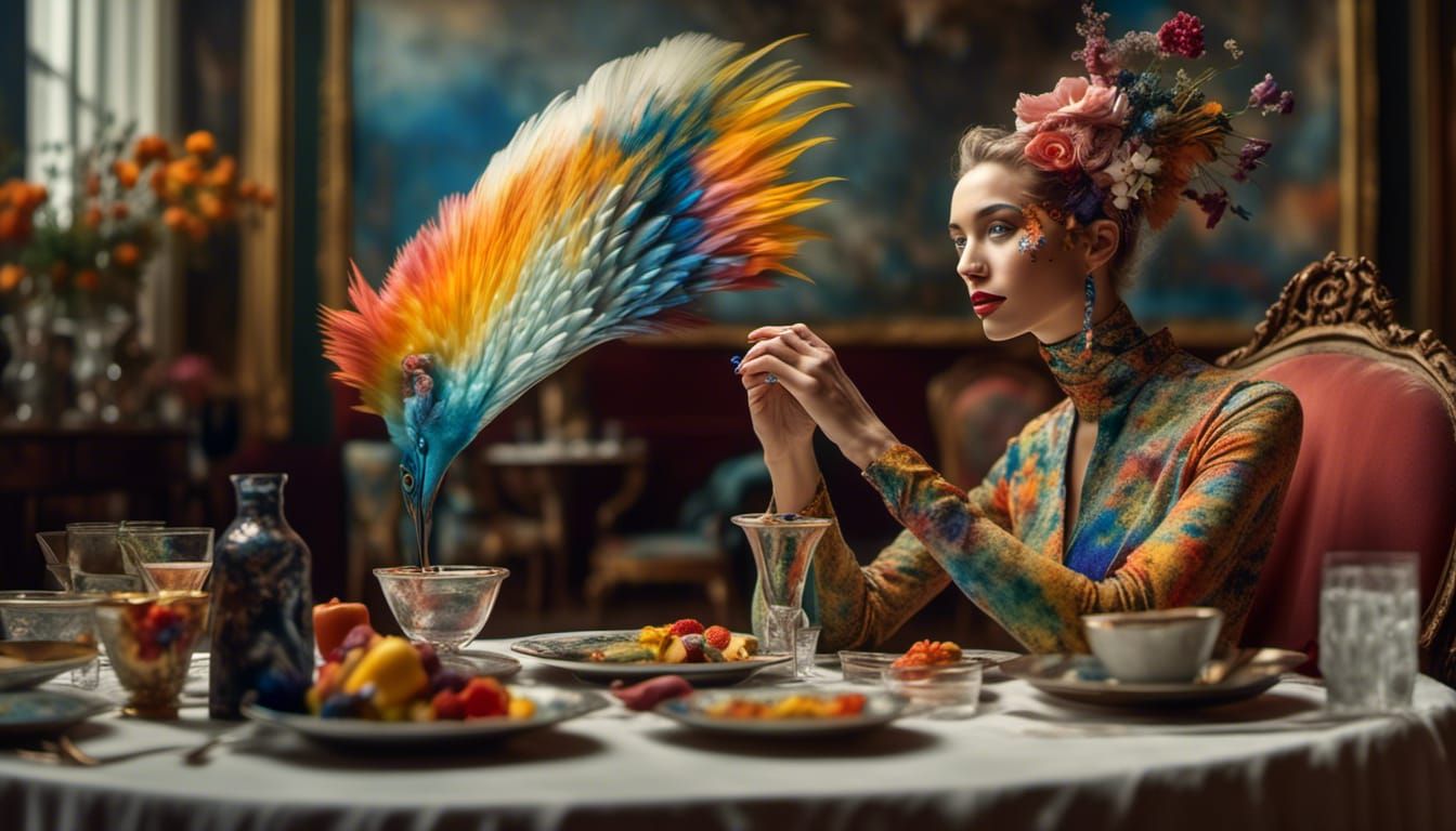 Beautiful Alien's Polychromatic Feast: Abstract Matte Painti...