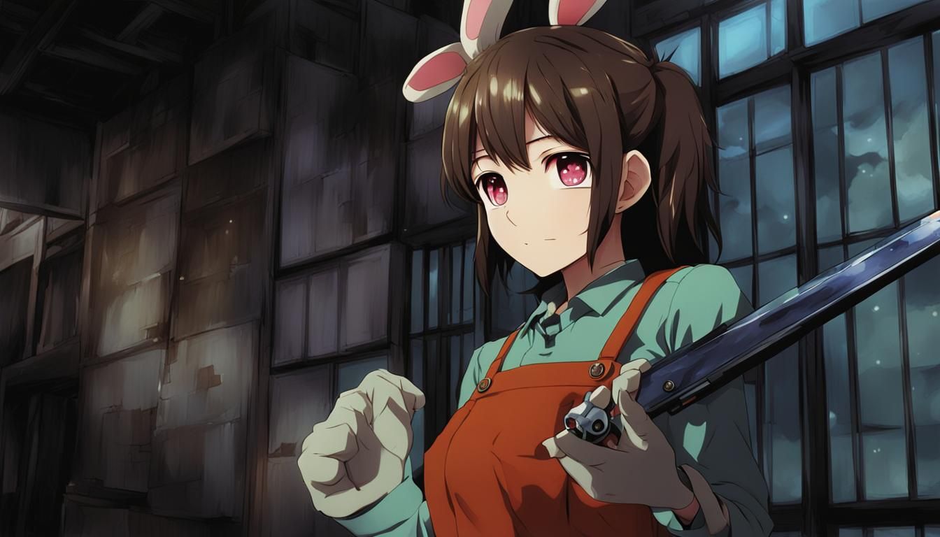 Anime Bunny Character in Japanese Manga Style