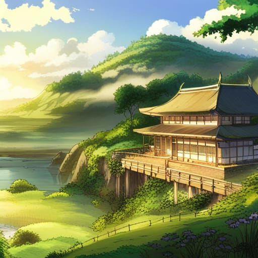 Samurai in Anime Key Visual Style