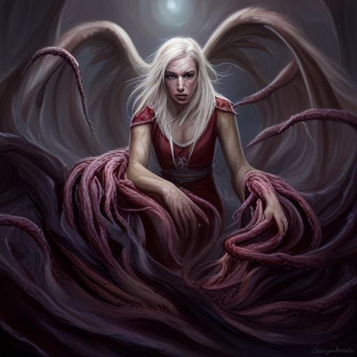 Lovecraftian Angelic God in Sinister Flesh