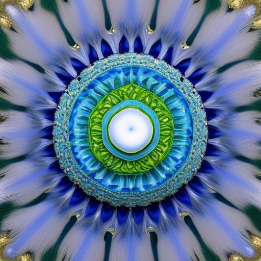 Ornate Jeweled Egg with Fractal Design