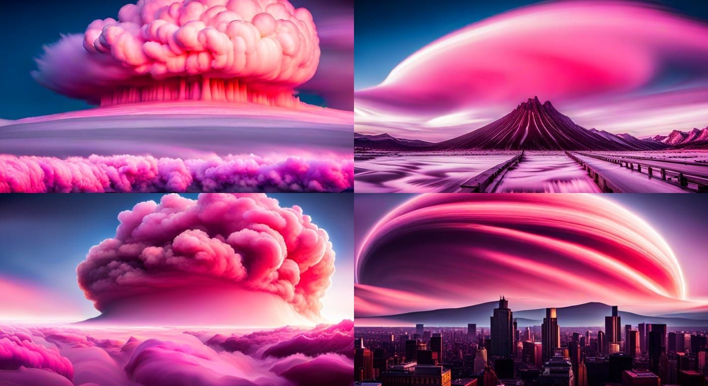 Ominous Pink Cloud Formation - Kirbyesque