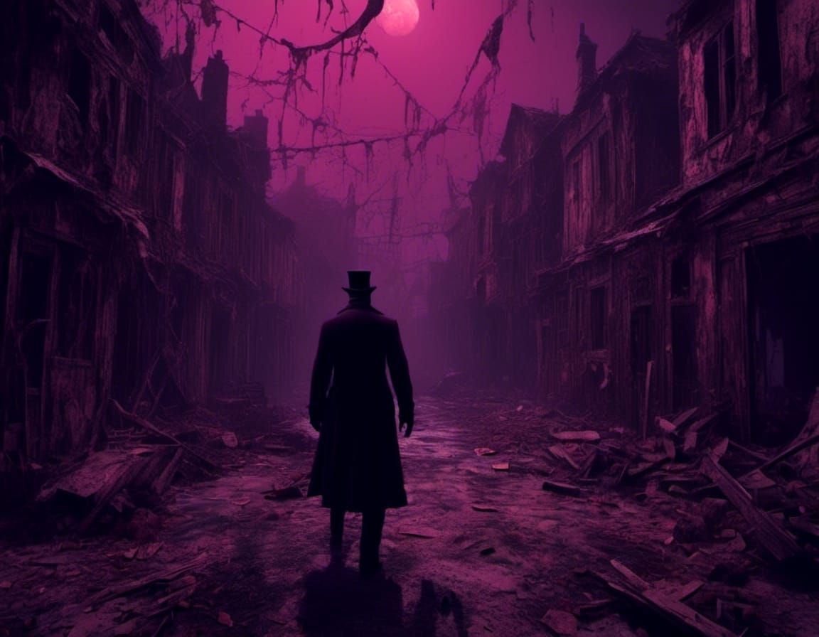 Victorian Gentleman in Viscous Macabre Atmosphere