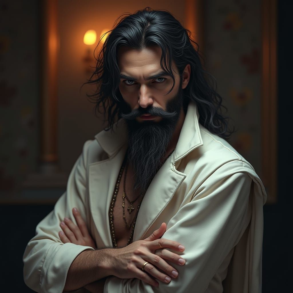 Flamboyant Toreador Vampire Artist with Elegant Beard